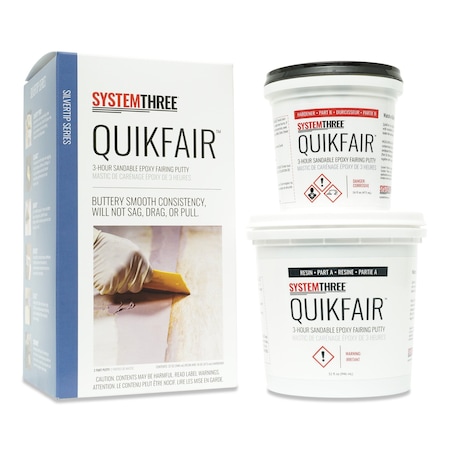 System Three Resins QuikFair Epoxy Fairing Putty, 1.5 Quart Kit 1400K42